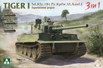 Takom TAK2192 Tiger I Experimental Project Sd.Kfz. 181 Pz. Kpfw. VI. Ausf. E 3 in 1 1:35