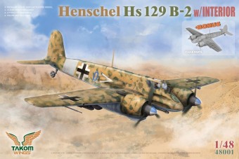 Takom TAK48001 Henschel Hs 129 B-2 w/INTERIOR + BONUS (CLEAR PARTS) 1:48
