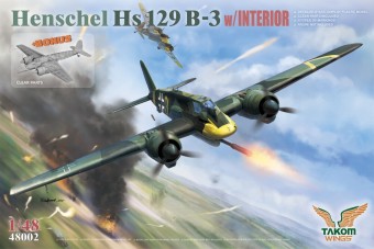 Takom TAK48002 Henschel Hs 129 B-3 w/INTERIOR + BONUS (CLEAR PARTS) 1:48