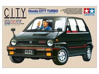 Tamiya 24369 1:24 Honda City Turbo with Honda Motocompo - include 1 figure