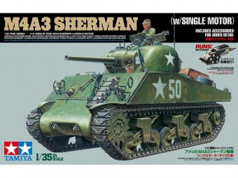 Tamiya 30056 1:35 U.S. Medium Tank M4A3 Sherman w/single motor