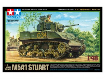 Tamiya 32606 1:48 U.S. Light Tank M5A1 Stuart - include 1 commander torso figure