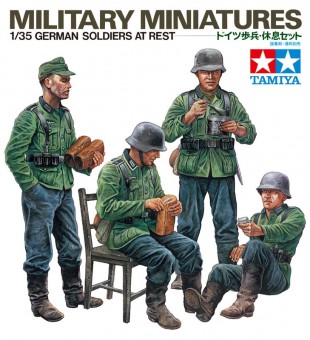 Tamiya 35129 1:35 German Soldiers At Rest - 4 figures