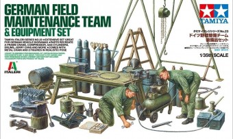 TAMIYA 37023 1:35 German Field Maintenance Team & Equipment Set w/2 figures
