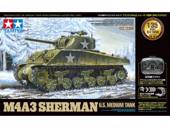 Tamiya 48217 1:35 RC U.S. Medium Tank M4A3 Sherman with Control Unit