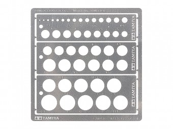 Tamiya 74150 Tamiya Craft Tools Series Modelling Template (Round, 1-12.5mm) For Advanced Users