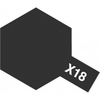 Tamiya 81018 X-18 Semi Gloss Black - Acrylic Paint (Gloss) 23 ml