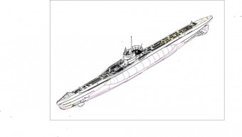 Trumpeter 05912 DKM Navy Type VII-C U-Boat 1:144