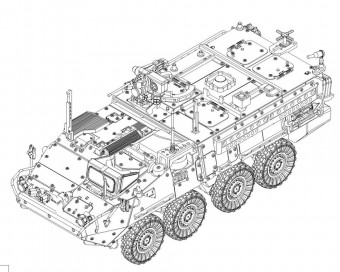 Trumpeter 07423 M1130 Stryker Command Vehicle 1:72