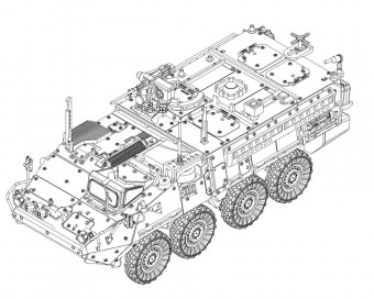 Trumpeter 07424 US Army M1131 Stryker FSV 1:72