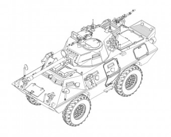 Trumpeter 07442 LAV-150 APC 90mm Mecar Gun 1:72
