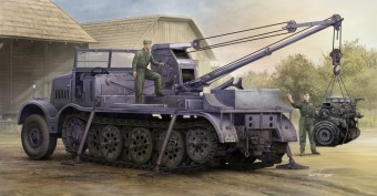Trumpeter 09576 Schwerer Zugkraftwagen 18 t with 6 t Billstein-Crane, Sd.Kfz.9/1 1:35