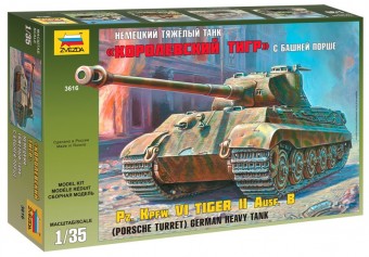 Zvezda 3616 1:35 Kingtiger Porsche