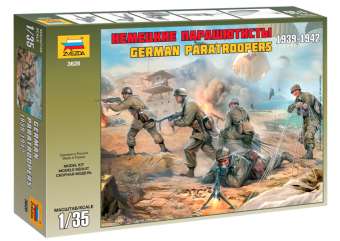 Zvezda 3628 1:35 German Paratroops WWII - 5 figures