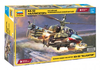 Zvezda 4830 1:48 Reconnaissance and combat helicopter Ka-52 Alligator