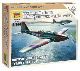 Zvezda 6218 1:144 British Light Bomber Fairey Battle - Snap Fit