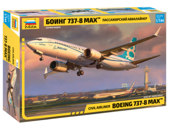 Zvezda 7026 1:144 Passenger airliner Boeing 737-8 MAX