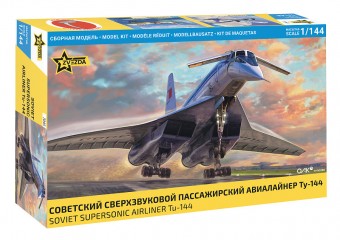 Zvezda 7045 1:144 Soviet supersonic civilian aircraft Tupolev Tu-144