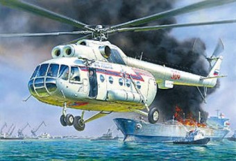 Zvezda 7254 1:72 MIL Mi-8 rescue helicopter