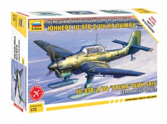 Zvezda 7323 1:72 German Dive Bomber JU-87B-2/U4 STUKA with skis - Snap-fit