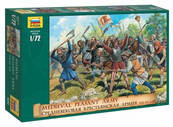 Zvezda 8059 1:72 MEDIEVAL PEASANT ARMY - 42 figures