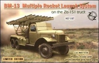 ZZ Modell ZZ87036 BM-13 Soviet rocket launch s. on ZiL-151 1:87