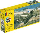 Heller 56997 Starter Kit US 1/4 Ton Truck Trailer 1:72