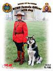 ICM 16008 RCMP Female Officer with dog 1:16