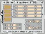 Eduard 33211 He 219 seatbelts Steel for Revell 1:32