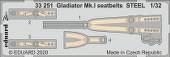 Eduard 33251 Gladiator Mk.I seatbelts Steel for ICM 1:32