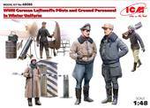 ICM 48086 WWII German Luftwaffe Pilots and Ground Personnel in Winter Uniform 1:48