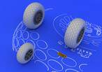 Eduard 648057 P-61 wheels for Great Wall Hobbybby 1:48