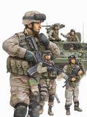 Trumpeter 00424 Modern U.S. Army Armor Crewman & Infantry 1:35