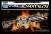 Trumpeter 01909 AR15/M16/M4 Family-M4A1/M203 1:3