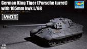 Trumpeter 07161 German King Tiger(Porsche turret)w.105mm kWh L/68 1:72