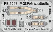 Eduard FE1043 P-38F/G seatbelts Steel for Tamiya 1:48