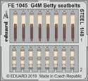 Eduard FE1045 G4M Betty seatbelts Steel for Tamiya 1:48
