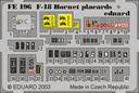 Eduard FE196 F-18 Hornet placards 1:48