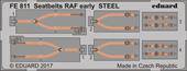 Eduard FE811 Seatbelts RAF Early Steel 1:48