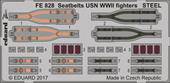 Eduard FE828 Seatbelts USN WWII for ICM Steel forReve 1:48