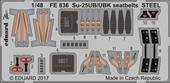 Eduard FE836 Su-25UB/UBK seatbelts Steel for SMER 1:48