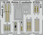 Eduard FE959 Rafale C seatbelts Steel for Revell 1:48