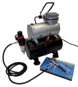 Haosheng Airbrush Compressor Kit AS186K with 3 Litre Air Tank and HS-30 airbrush