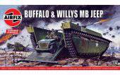Airfix A02302V Buffalo & Willys MB Jeep, Vintage Classics 1:76