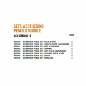 AK Interactive AK EXPMOD0015 Sets Weathering Pencils Module
