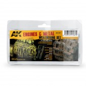 AK Interactive AK087 ENGINES AND METAL WEATHERING SET