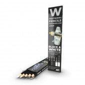 AK Interactive AK10039 WATERCOLOR PENCIL SET BLACK AND WHITE SET