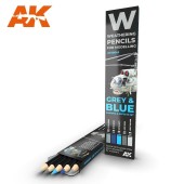 AK Interactive AK10043 WATERCOLOR PENCIL SET GREY AND BLUE