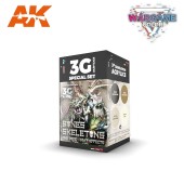 AK Interactive AK1069 WARGAME Color Set: Bones and Skeletons Set - (4 x 17 ml) - 3rd Generation Acrylic