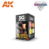 AK Interactive AK1071 WARGAME Color Set: Fire Effects - (4 x 17 ml) - 3rd Generation Acrylic